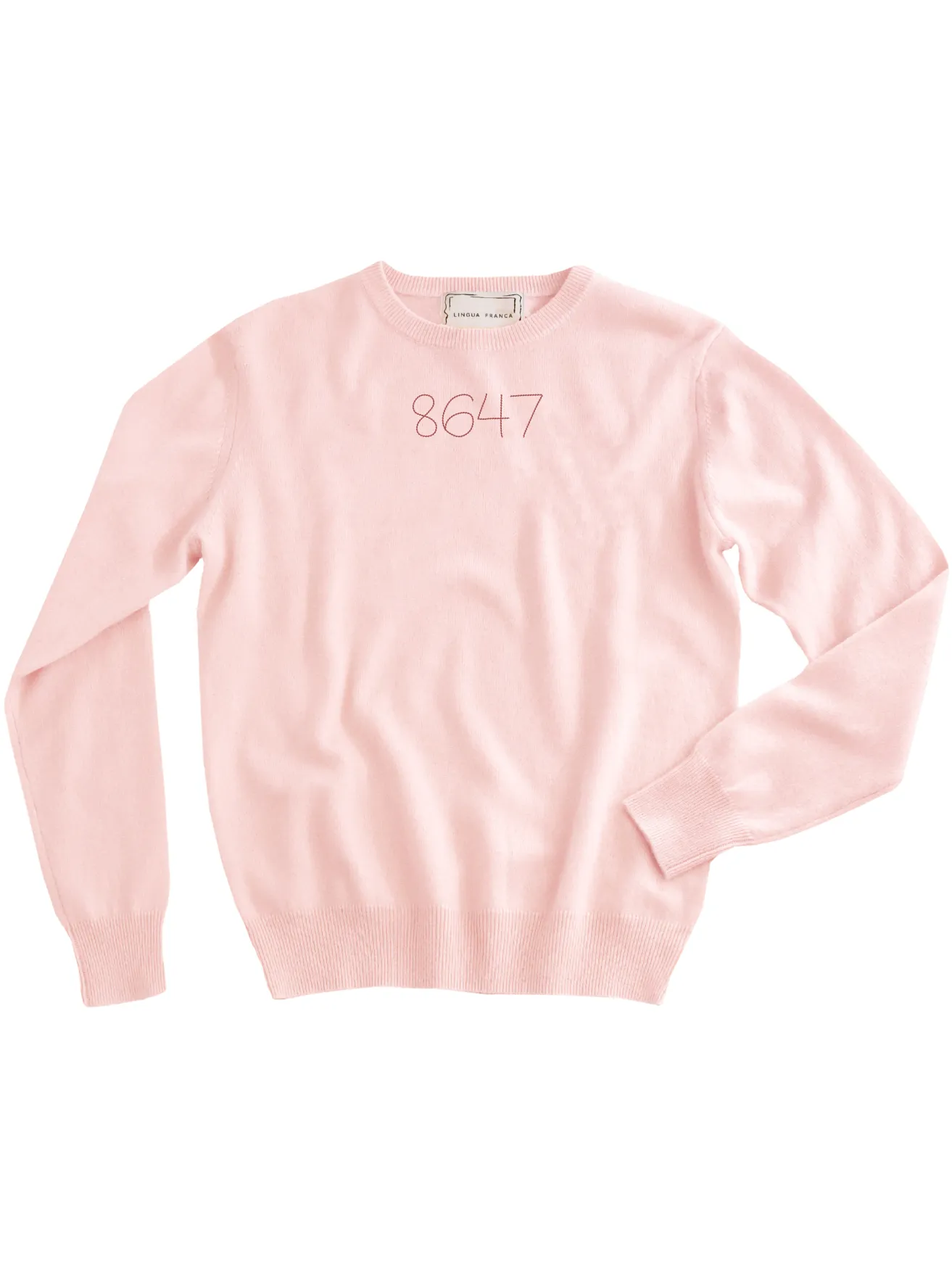 "8647" Women's Crewneck sold by Lingua Franca NYC product image thumbnail 3