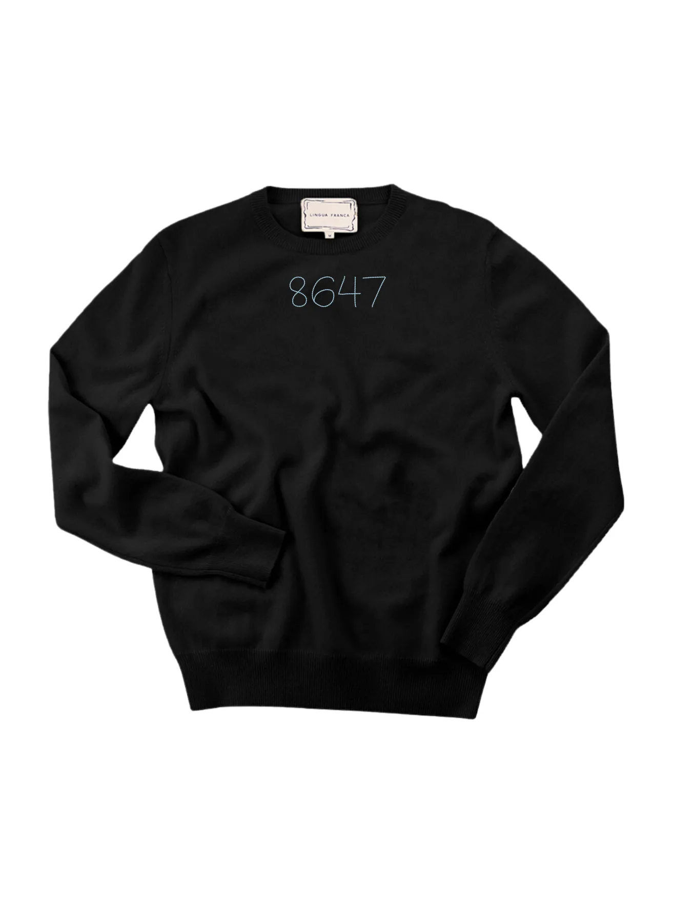"8647" Women's Crewneck sold by Lingua Franca NYC product image thumbnail 2