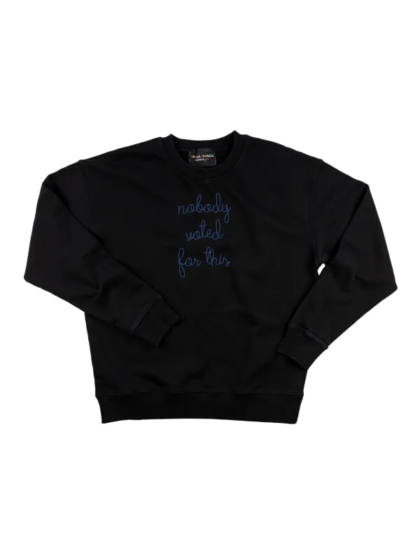 "nobody voted for this" Men's Sweatshirt sold by Lingua Franca NYC