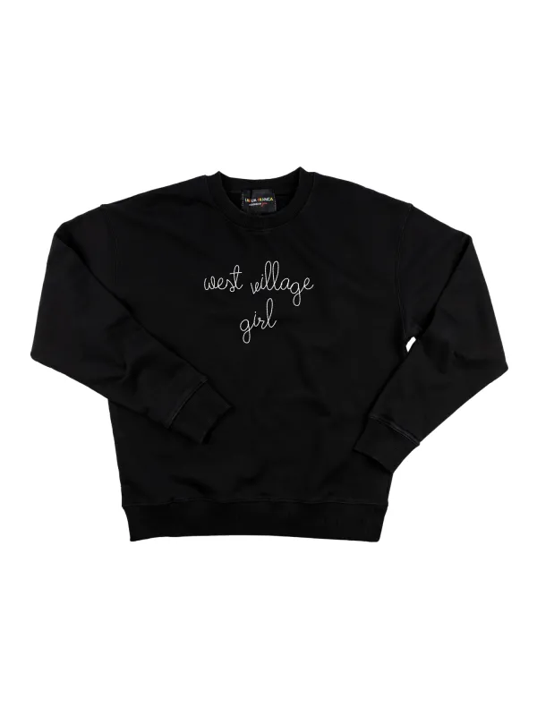 "west village girl" Women's Sweatshirt sold by Lingua Franca NYC