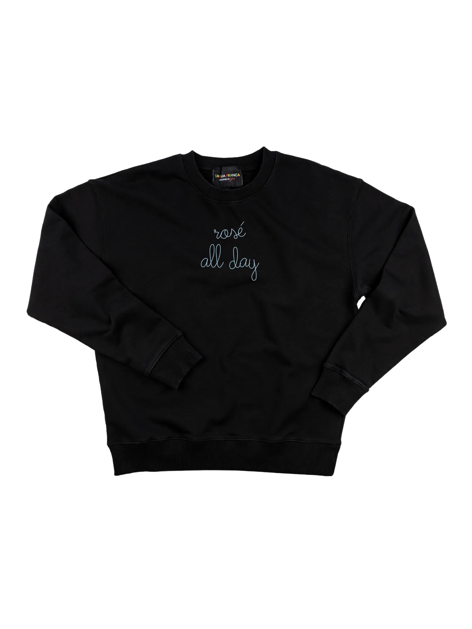 "rosé all day" Women's Sweatshirt sold by Lingua Franca NYC product image thumbnail 3