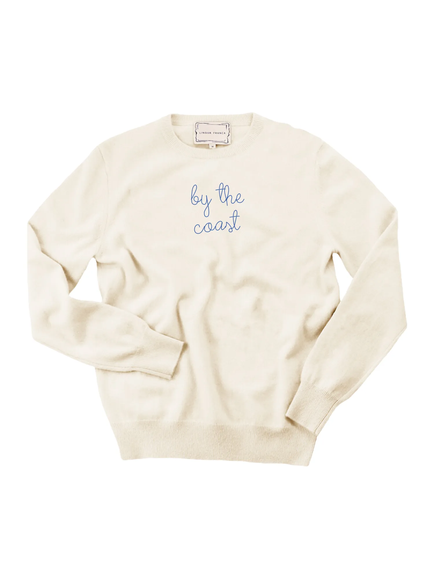 "by the coast" Women's Crewneck sold by Lingua Franca NYC product image thumbnail 2