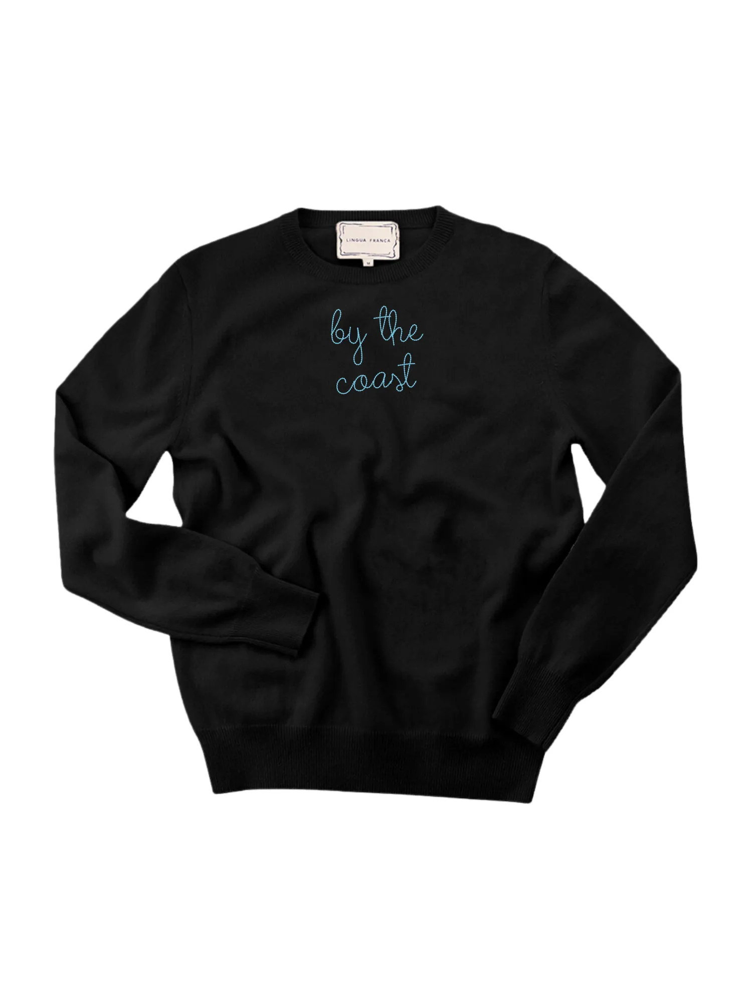 "by the coast" Women's Crewneck sold by Lingua Franca NYC product image thumbnail 3