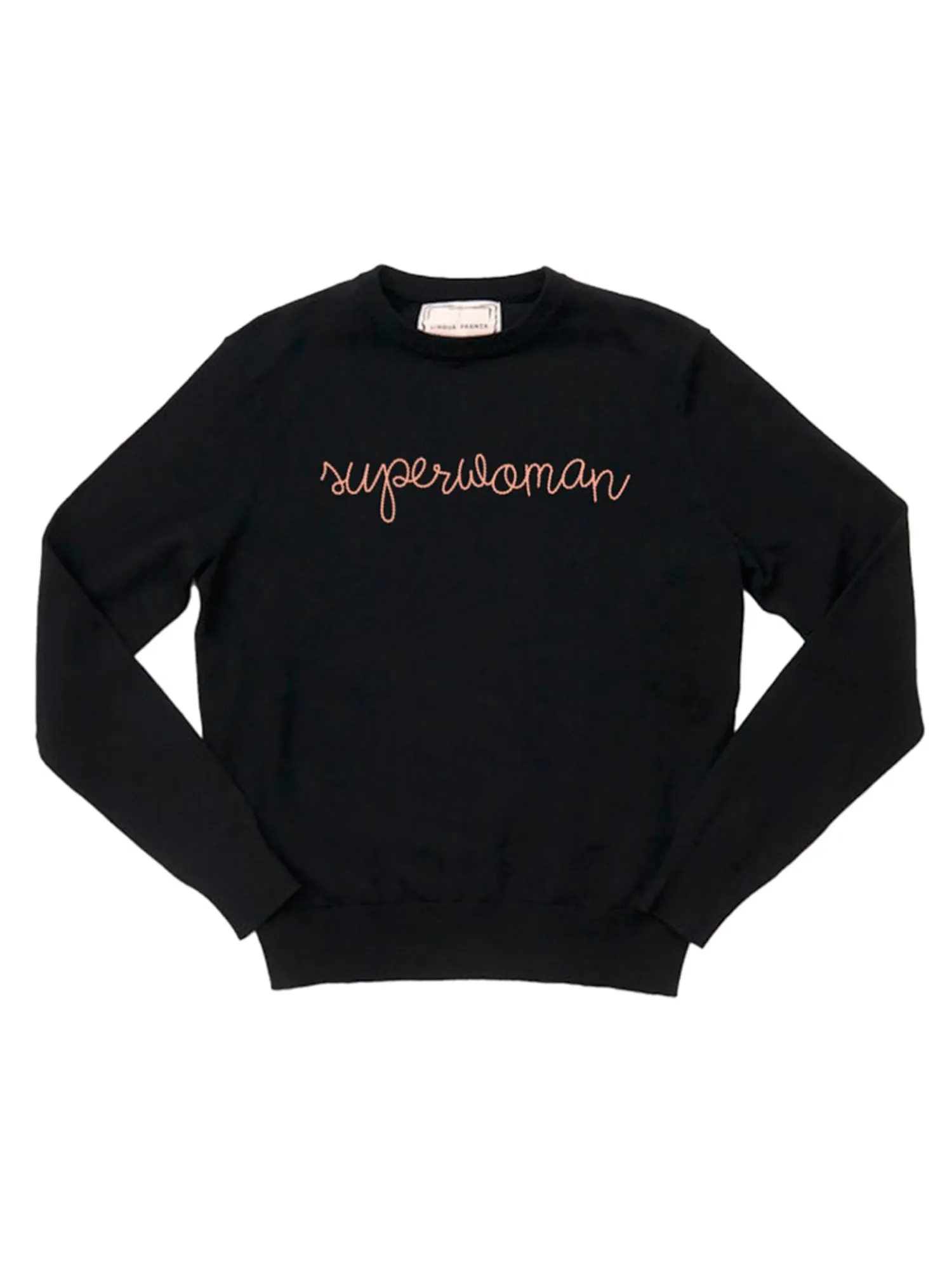 "superwoman" Cotton Silk Crewneck sold by Lingua Franca NYC product image thumbnail 3