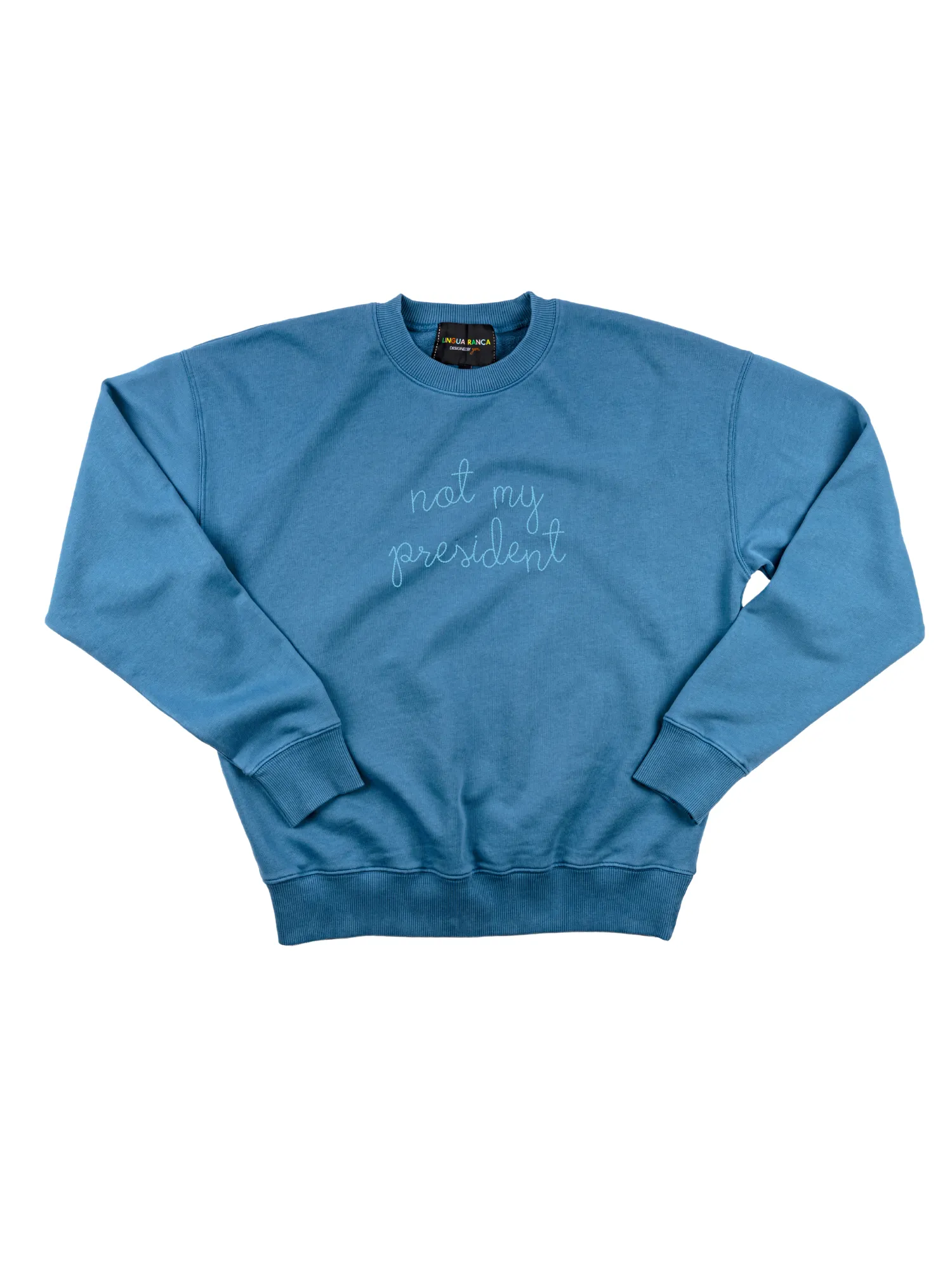 "not my president" Women's Sweatshirt sold by Lingua Franca NYC product image thumbnail 5