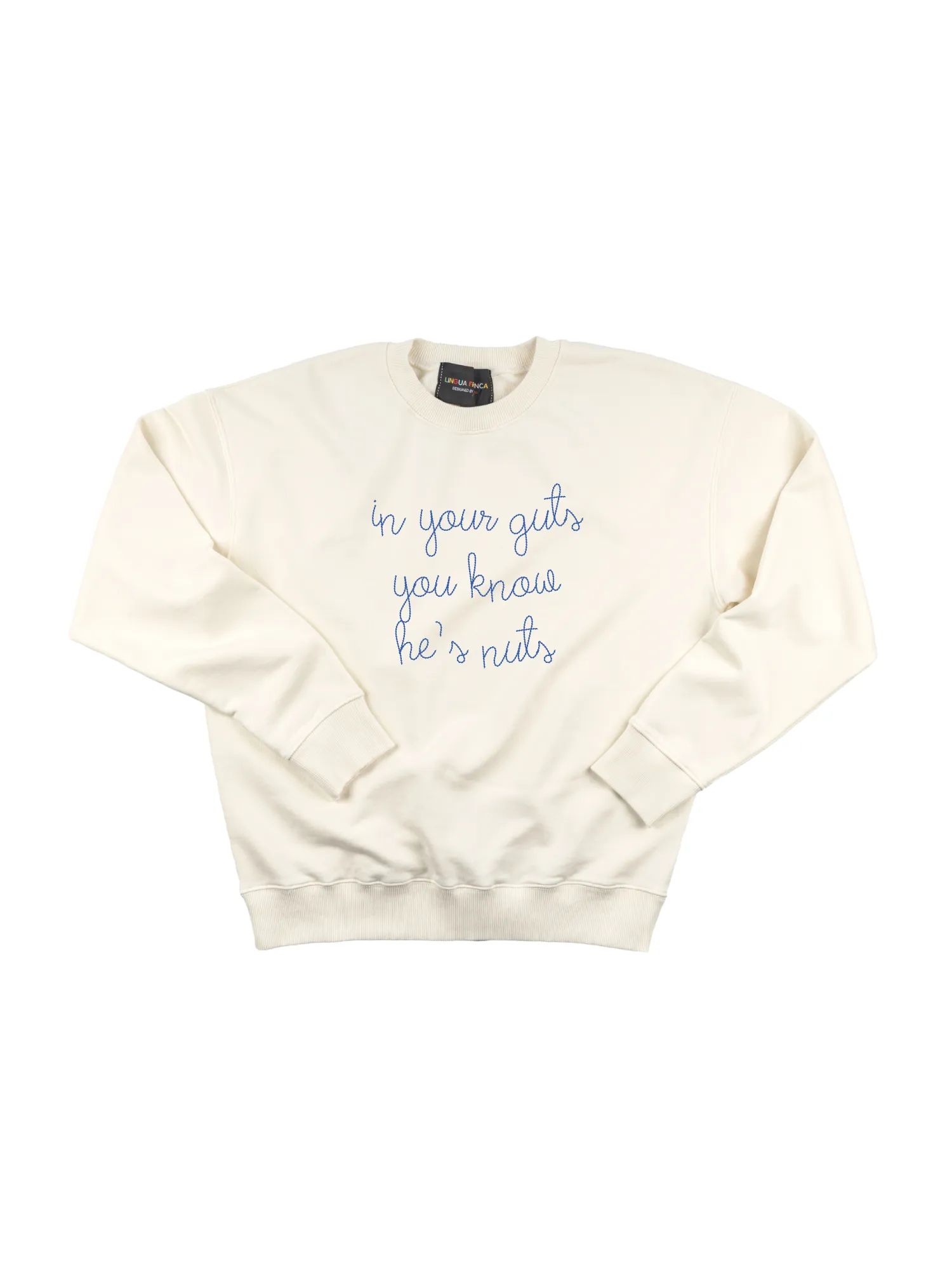 "in your guts you know he's nuts" Women's Sweatshirt sold by Lingua Franca NYC product image thumbnail 2