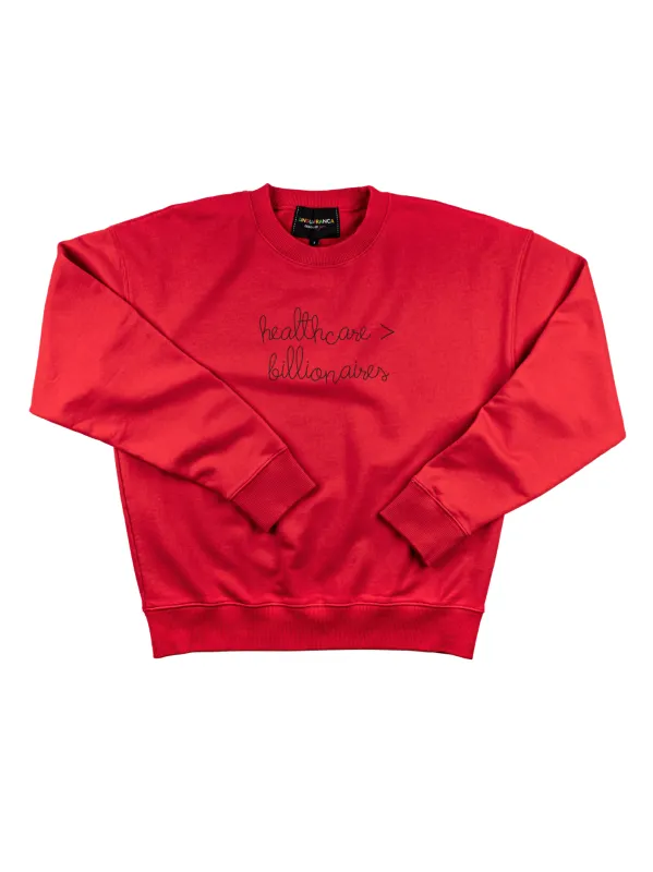 "healthcare > billionaires" Women's Sweatshirt sold by Lingua Franca NYC