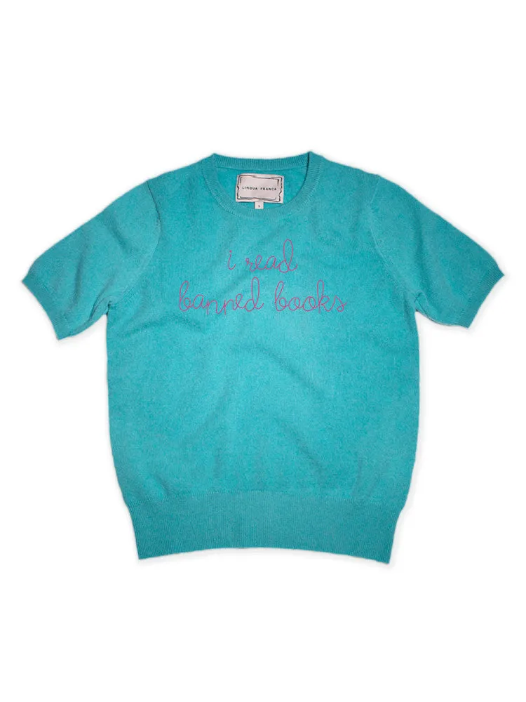 "i read banned books" Short Sleeve sold by Lingua Franca NYC product image thumbnail 2