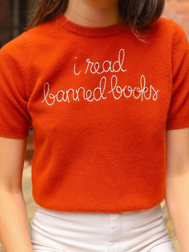 "i read banned books" Short Sleeve sold by Lingua Franca NYC product image thumbnail 5