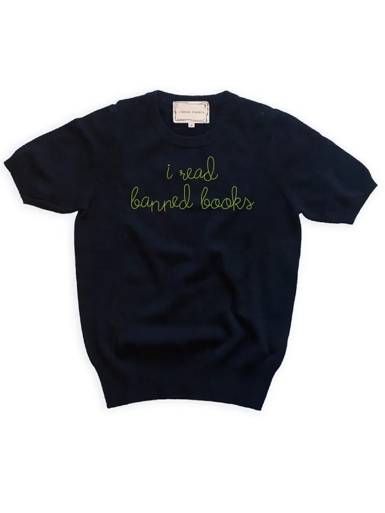 "i read banned books" Short Sleeve sold by Lingua Franca NYC