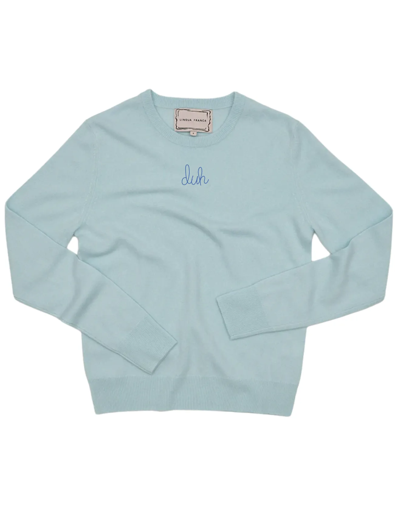 "duh" Women's Crewneck sold by Lingua Franca NYC