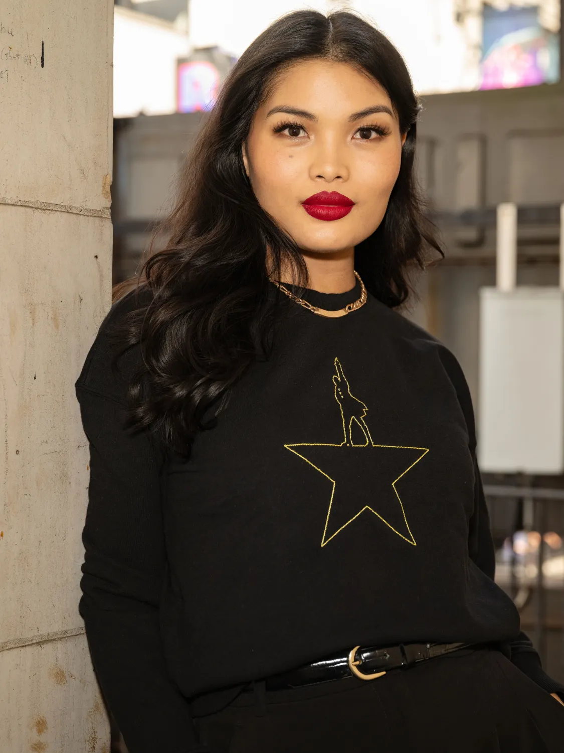"Hamilton Star" Women's Sweatshirt sold by Lingua Franca NYC product image thumbnail 2
