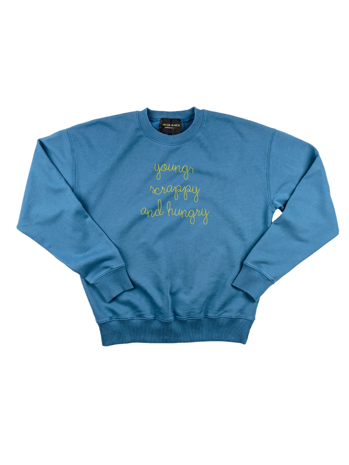 "young, scrappy and hungry" Men's Sweatshirt sold by Lingua Franca NYC product image thumbnail 5