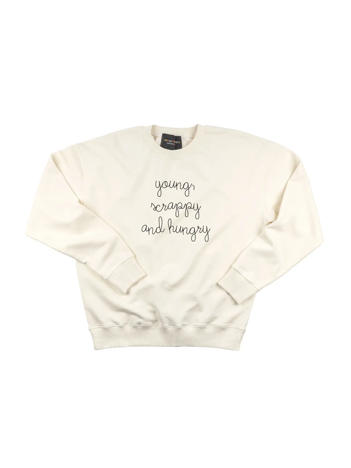 "young, scrappy and hungry" Men's Sweatshirt sold by Lingua Franca NYC product image thumbnail 2