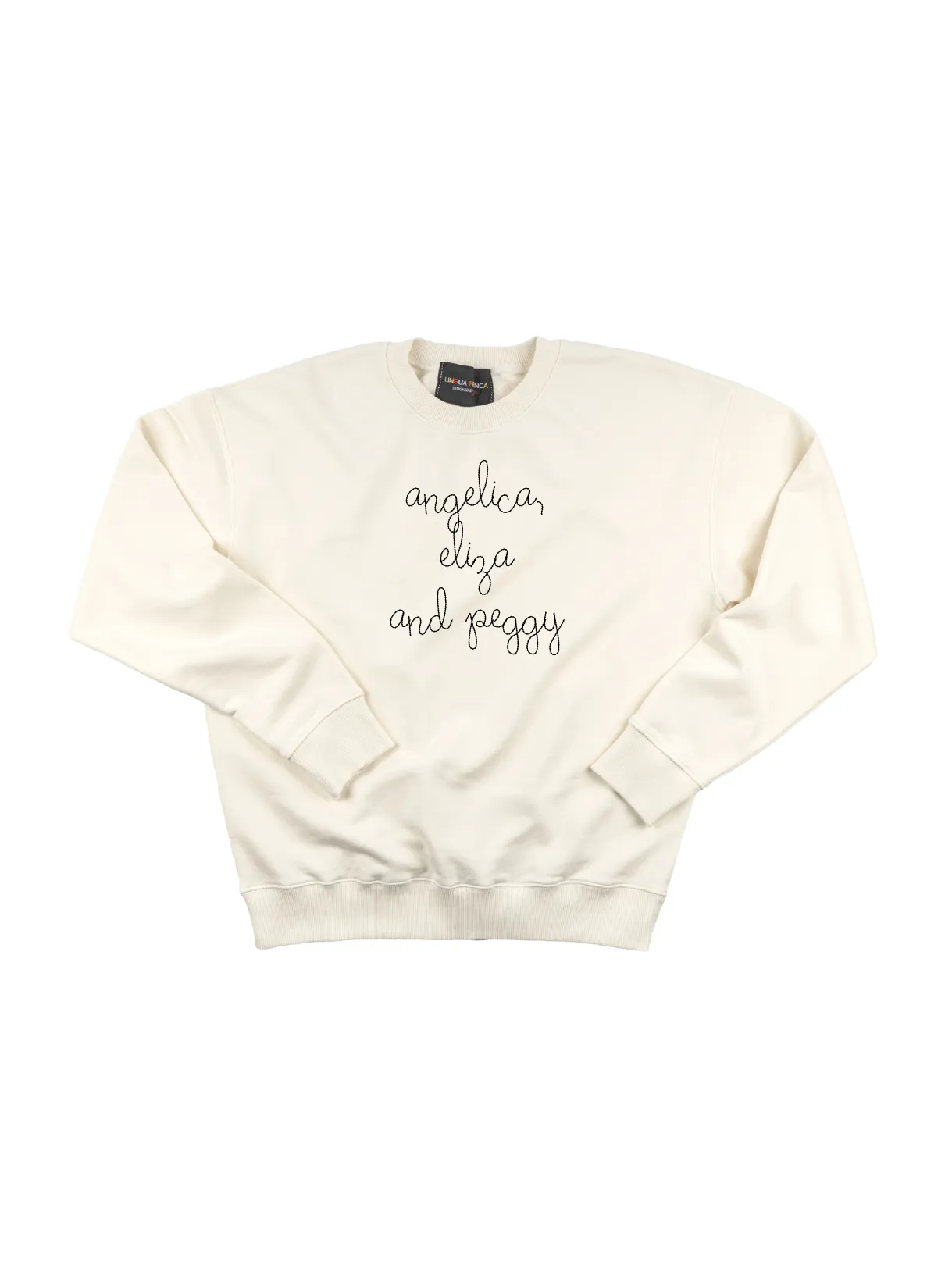 "angelica, eliza and peggy" Women's Sweatshirt sold by Lingua Franca NYC product image thumbnail 2