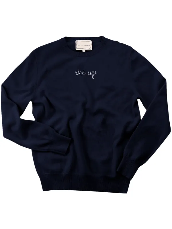 "rise up" Men's Crewneck sold by Lingua Franca NYC