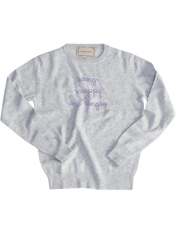 "young, scrappy and hungry" Men's Crewneck sold by Lingua Franca NYC