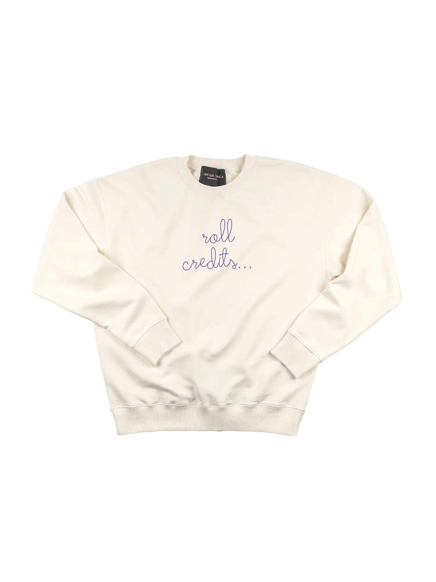 "roll credits..." Women's Sweatshirt sold by Lingua Franca NYC product image thumbnail 3