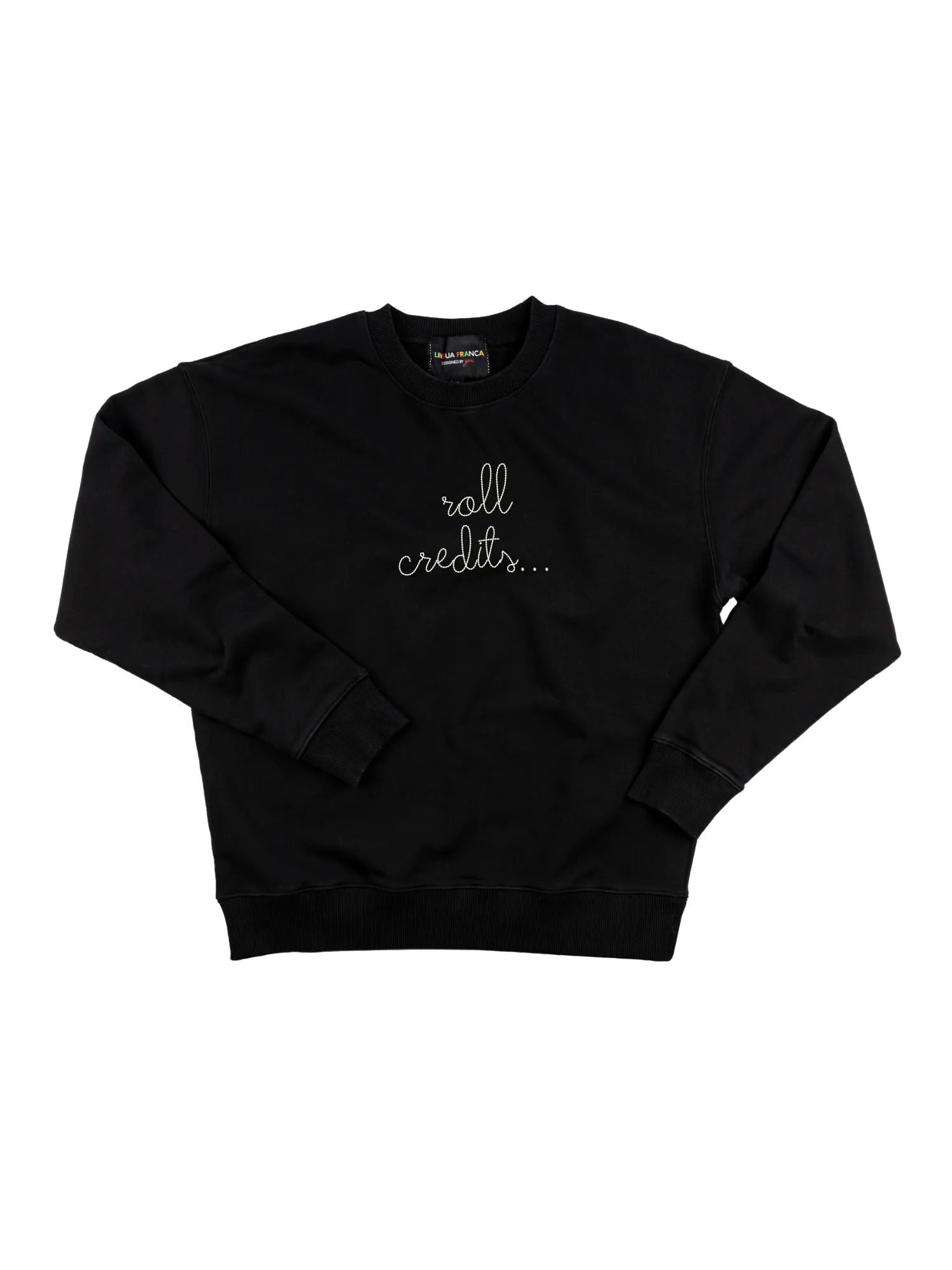 "roll credits..." Women's Sweatshirt sold by Lingua Franca NYC product image thumbnail 4