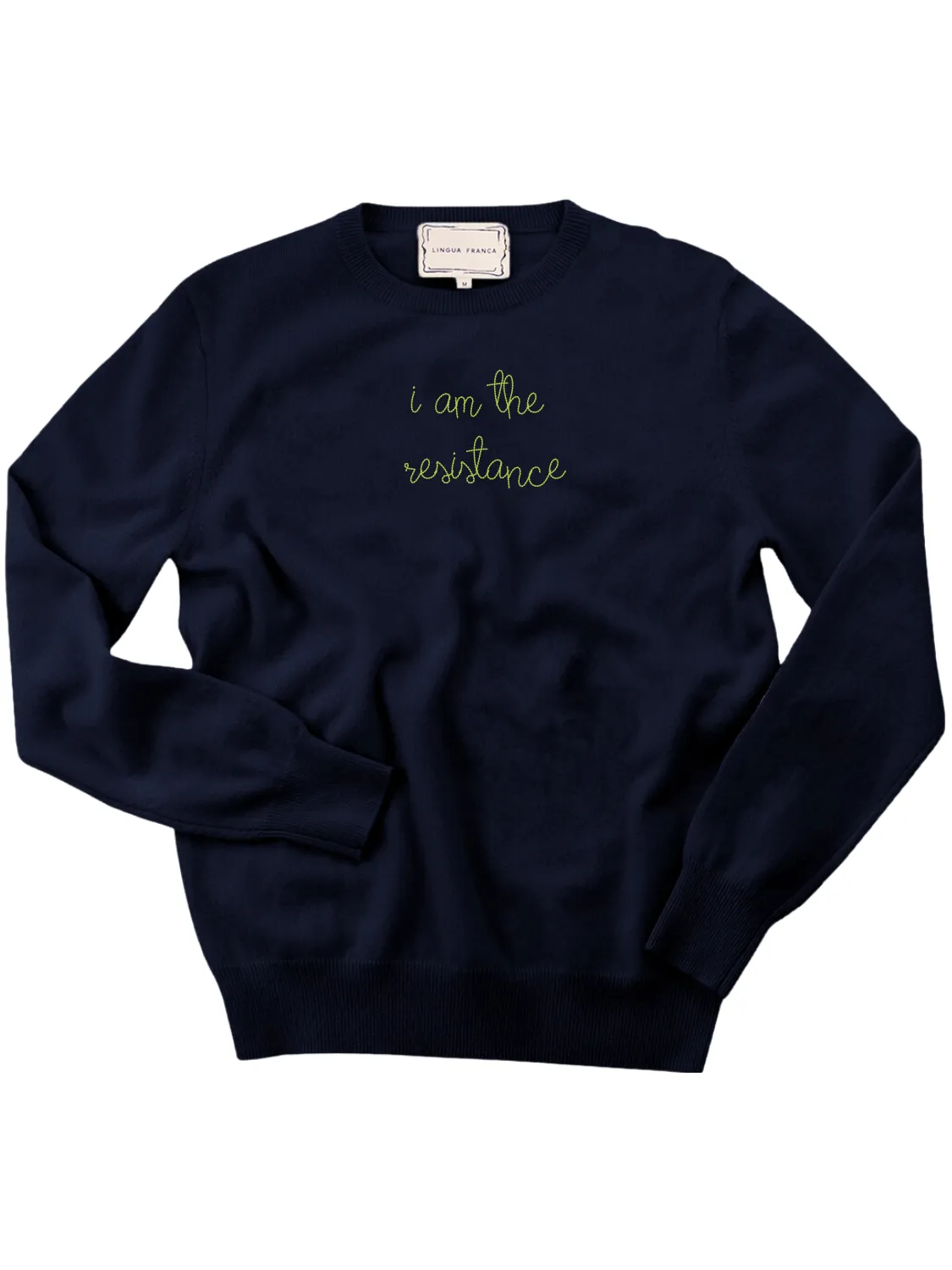 "i am the resistance" Men's Crewneck sold by Lingua Franca NYC product image thumbnail 2