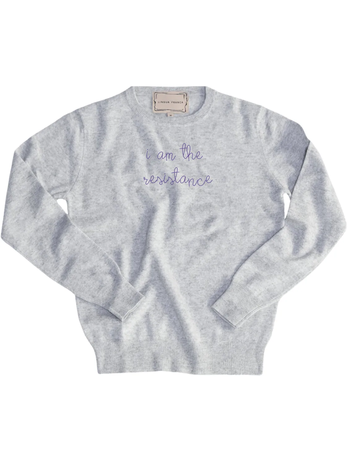 "i am the resistance" Men's Crewneck sold by Lingua Franca NYC product image thumbnail 3