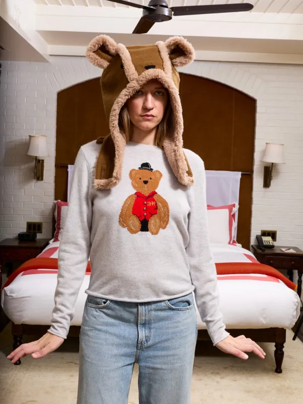 Bo Bear Cashmere Crewneck sold by Lingua Franca NYC