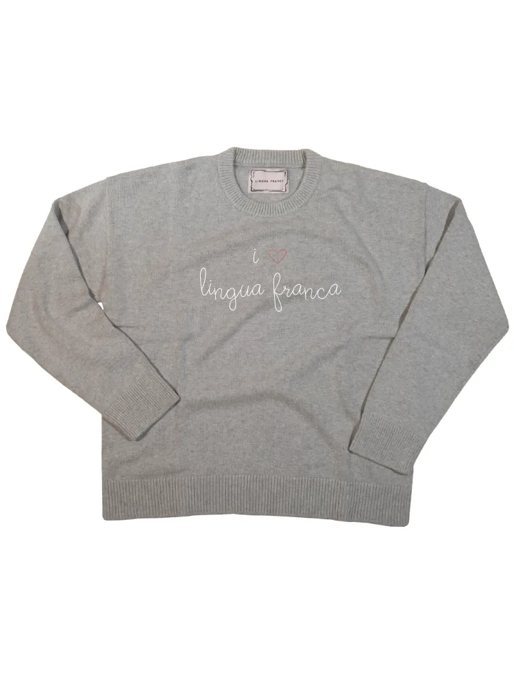 "i heart custom" Maxine Sweater sold by Lingua Franca NYC product image thumbnail 5