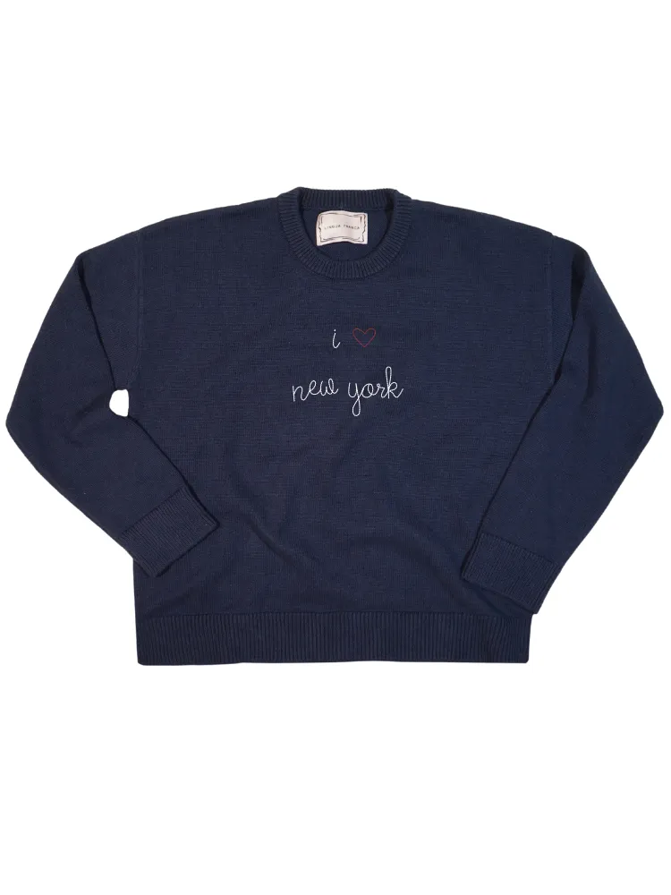 "i heart new york" Maxine Sweater sold by Lingua Franca NYC product image thumbnail 3