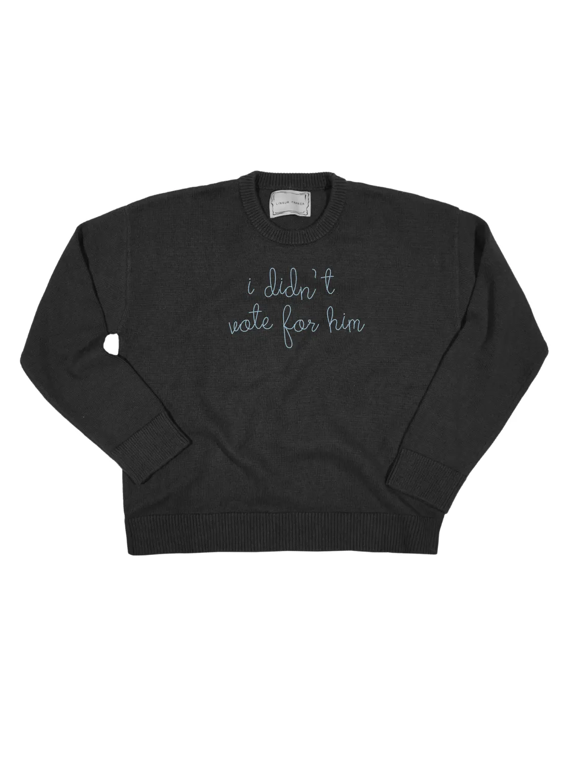 "i didn't vote for him" Maxine Sweater sold by Lingua Franca NYC product image thumbnail 3