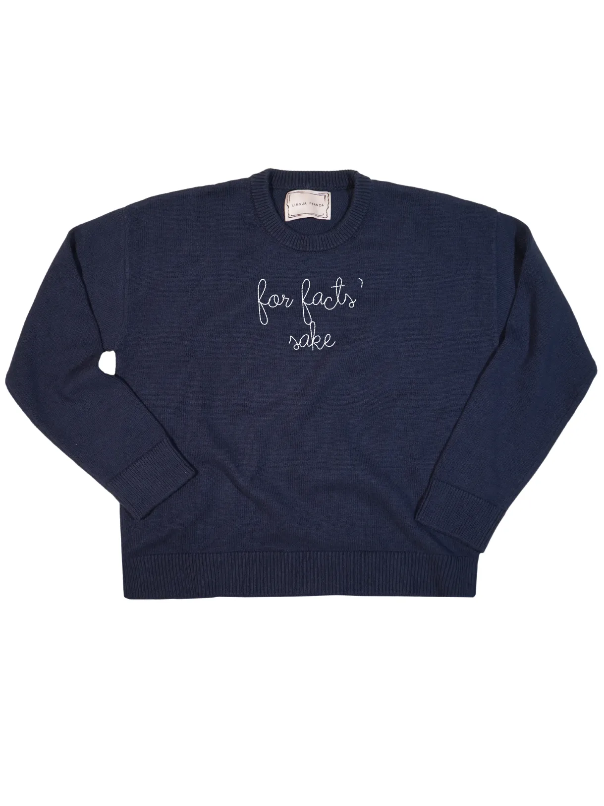 "for facts' sake" Maxine Sweater sold by Lingua Franca NYC product image thumbnail 2