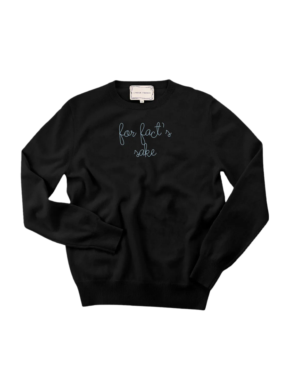 "for facts' sake" Men's Crewneck sold by Lingua Franca NYC product image thumbnail 4