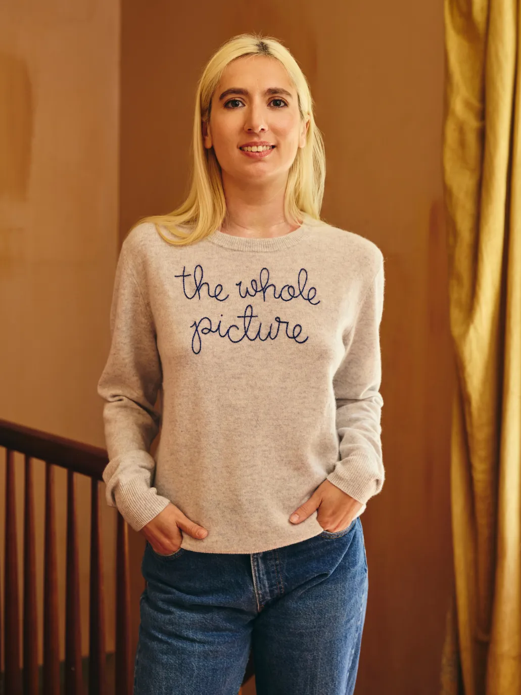 "the whole picture" Women's Crewneck sold by Lingua Franca NYC