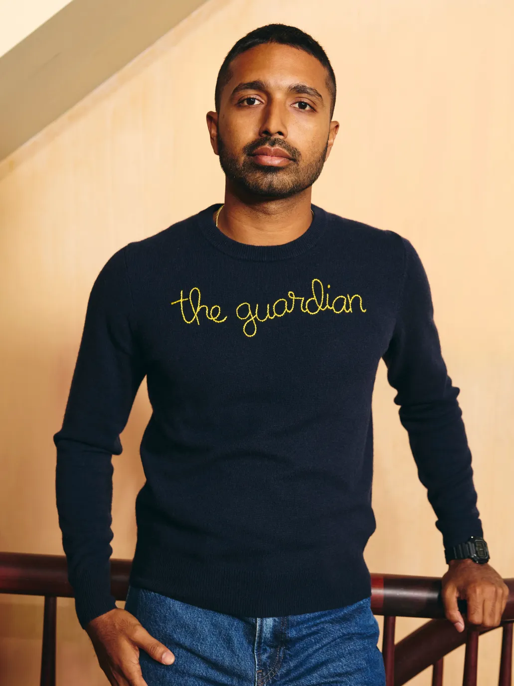 "the guardian" Men's Crewneck sold by Lingua Franca NYC
