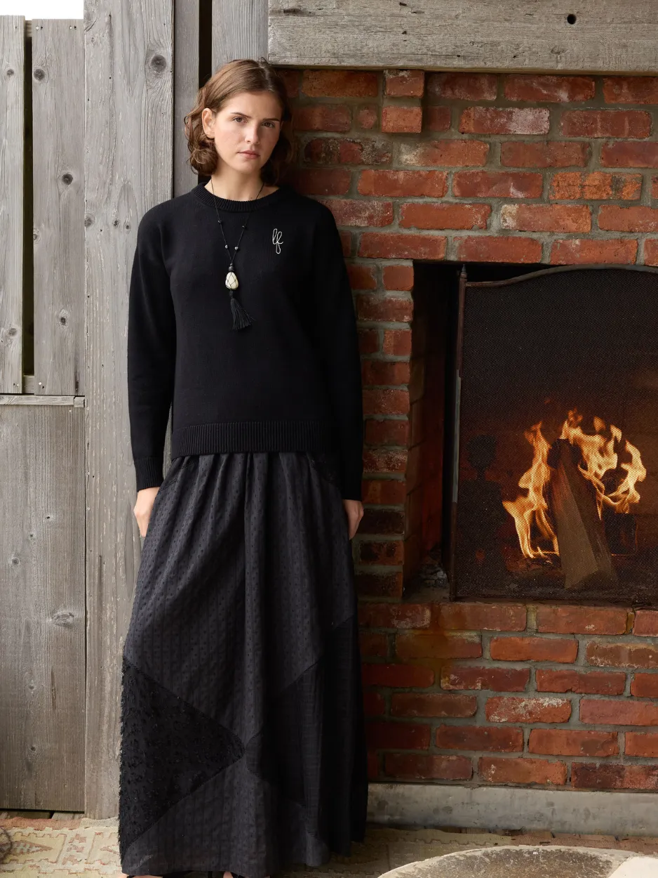 Custom Initials Maxine Sweater sold by Lingua Franca NYC