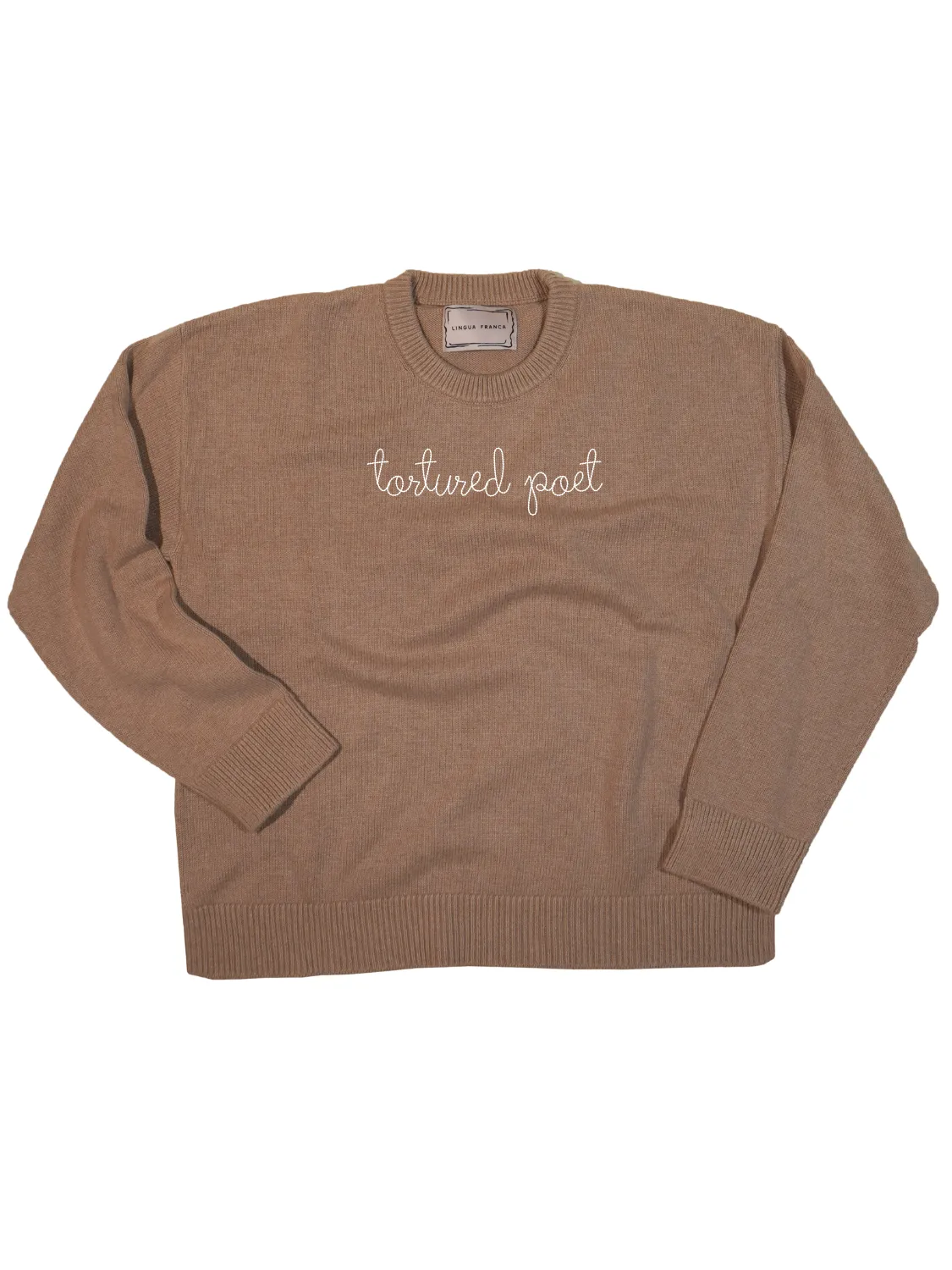 "tortured poet" Maxine Sweater sold by Lingua Franca NYC product image thumbnail 2