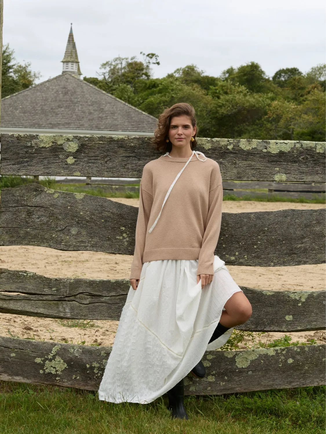 "go pink!" Maxine Sweater sold by Lingua Franca NYC product image thumbnail 4