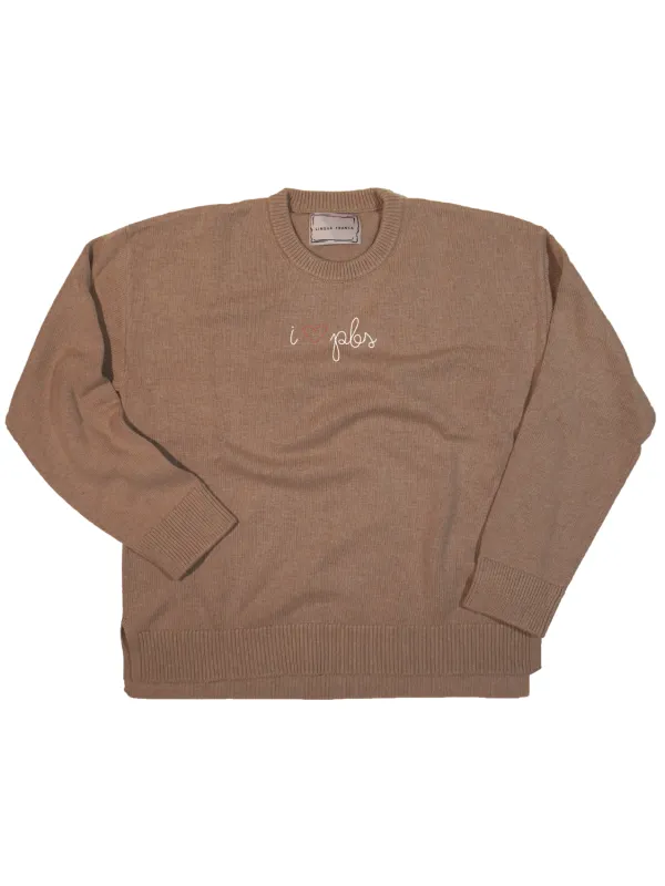 "i heart pbs" Maxine Sweater sold by Lingua Franca NYC