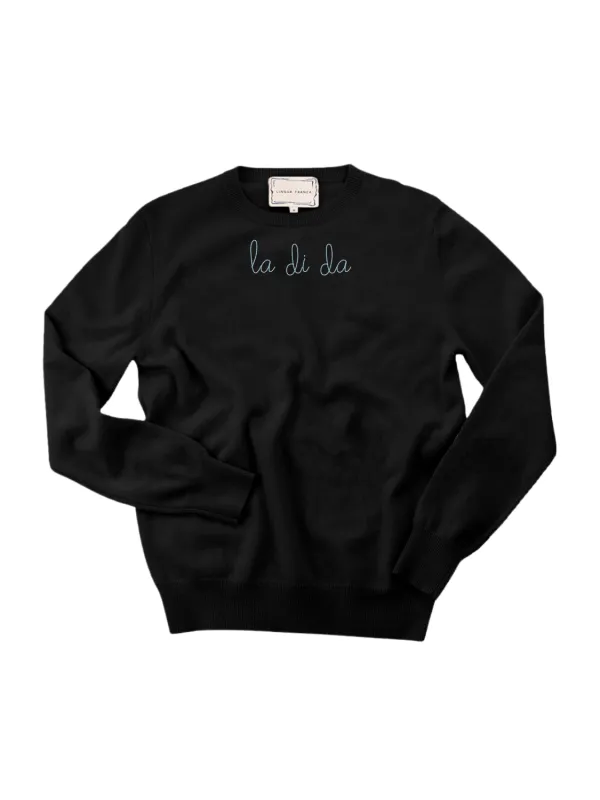 "la di da" Women's Crewneck sold by Lingua Franca NYC
