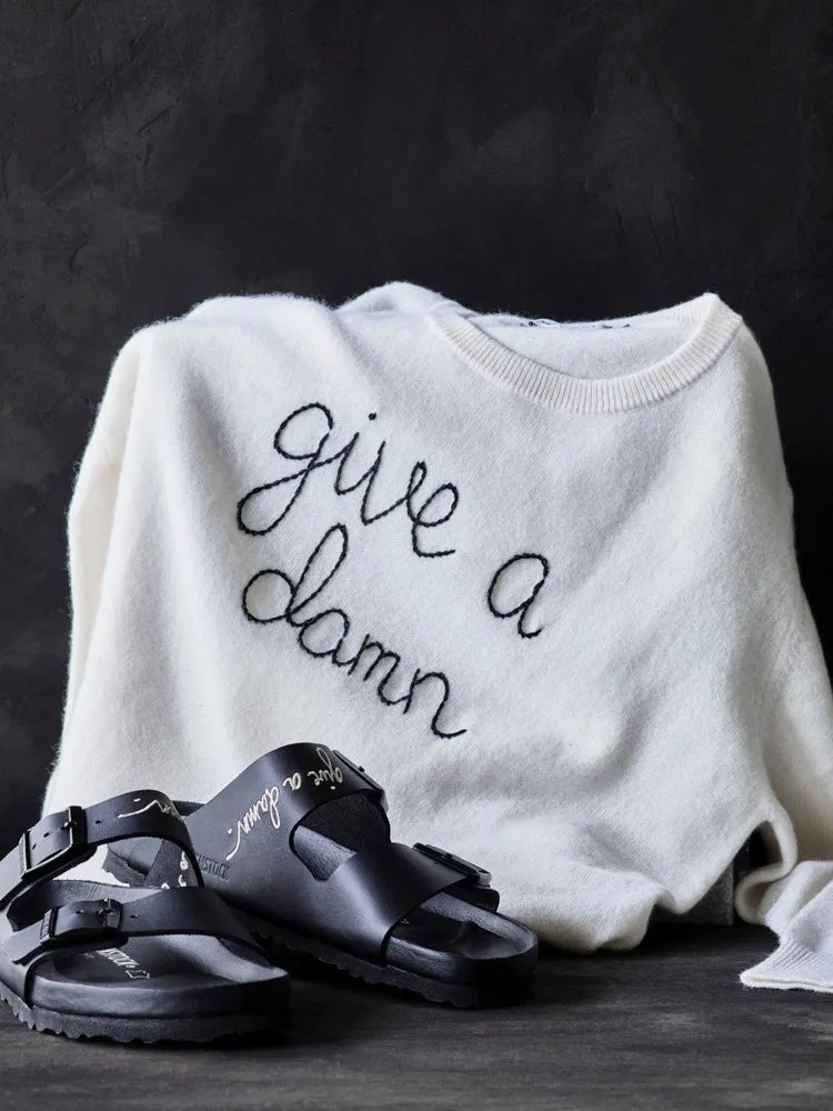 "give a damn" Crewneck sold by Lingua Franca NYC