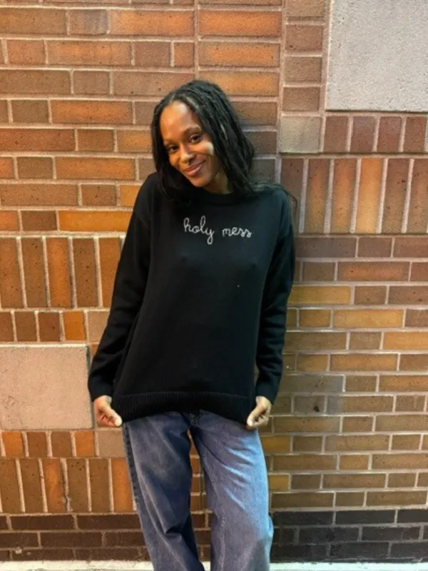 "holy mess"  Maxine Sweater sold by Lingua Franca NYC
