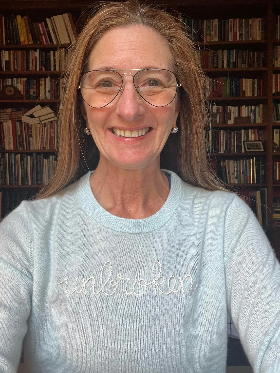 "unbroken" Women's Crewneck sold by Lingua Franca NYC