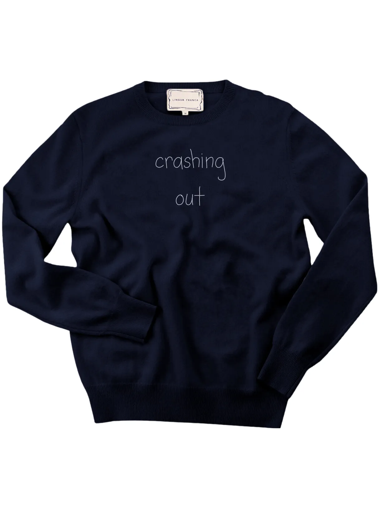 "crashing out" Women's Crewneck sold by Lingua Franca NYC product image thumbnail 4