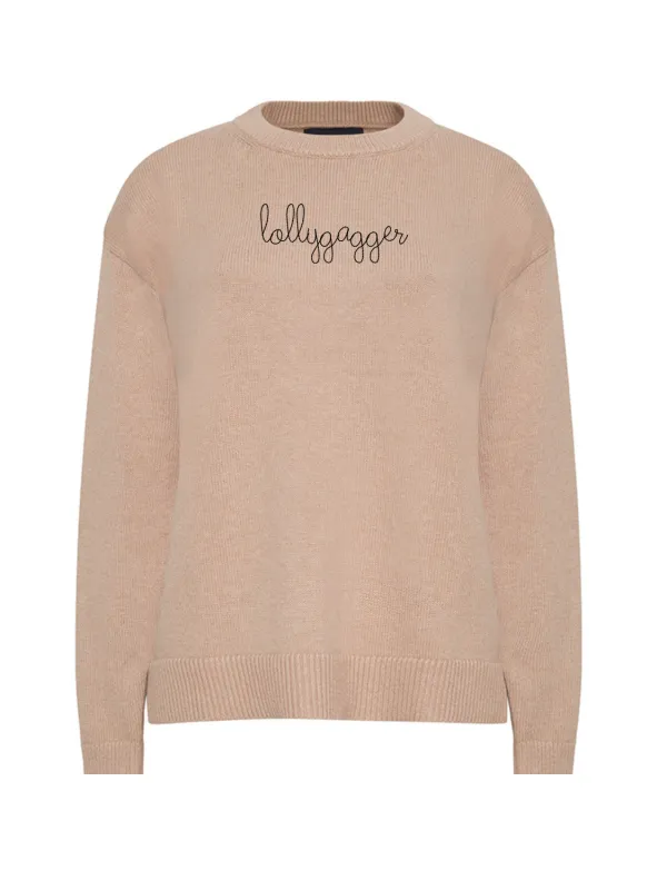 "lollygagger"  Maxine Sweater sold by Lingua Franca NYC