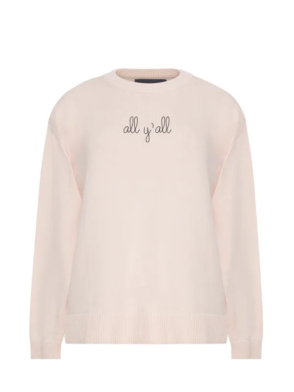 "all y'all"  Maxine Sweater sold by Lingua Franca NYC