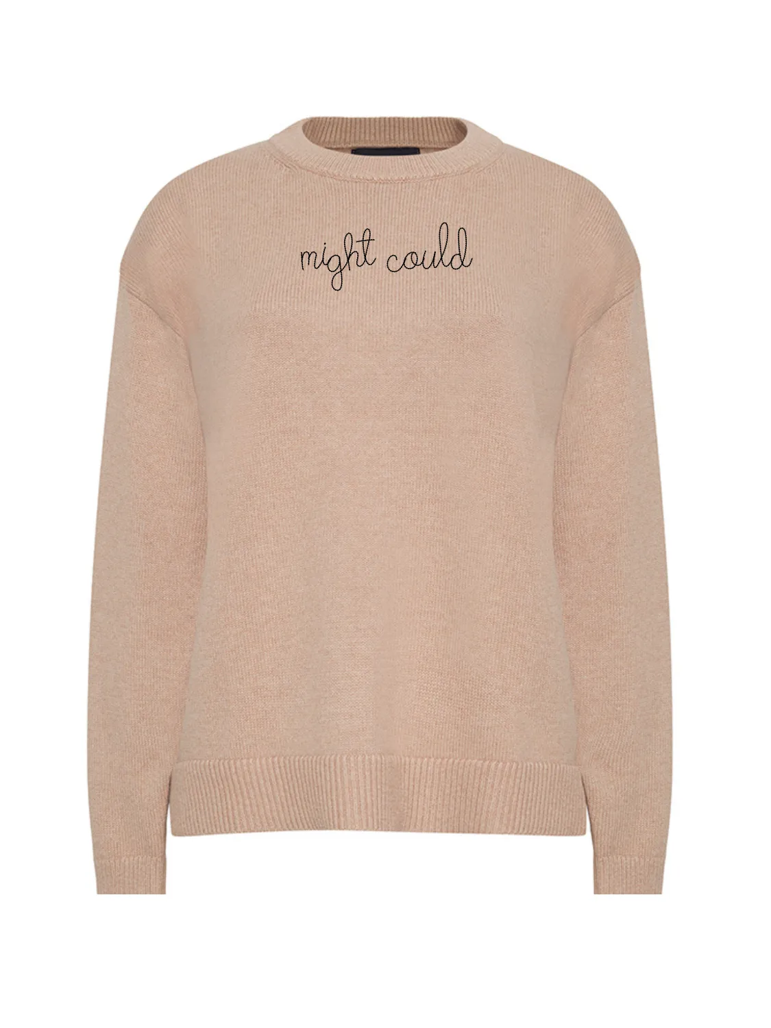 "might could" Maxine Sweater sold by Lingua Franca NYC product image thumbnail 3