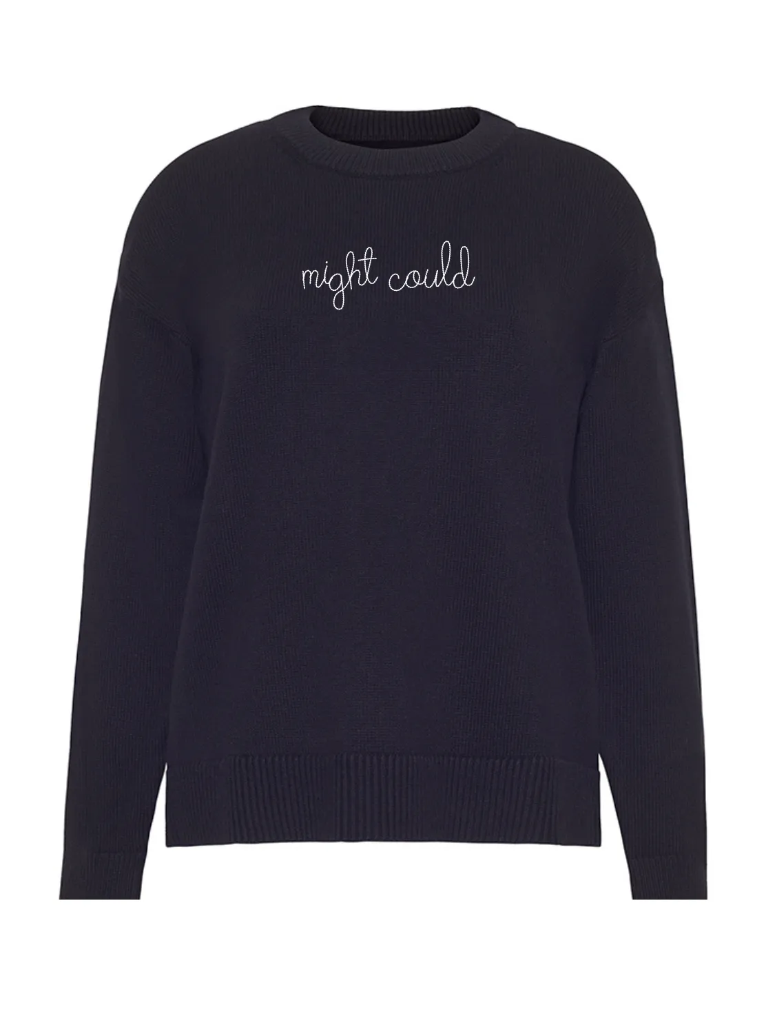 "might could" Maxine Sweater sold by Lingua Franca NYC