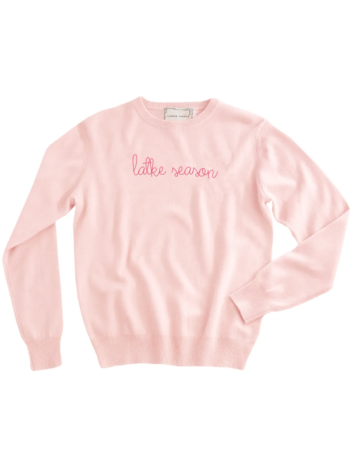 "latke season" Women's Crewneck sold by Lingua Franca NYC product image thumbnail 3