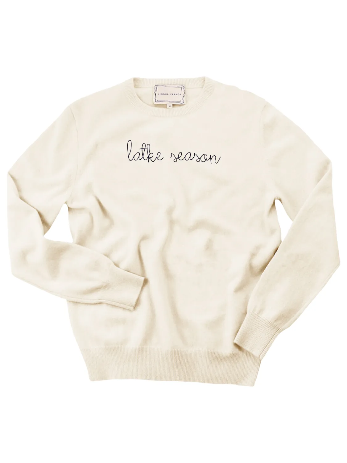 "latke season" Women's Crewneck sold by Lingua Franca NYC