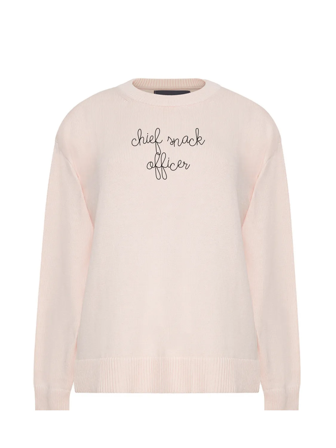 "chief snack officer" Maxine Sweater sold by Lingua Franca NYC product image thumbnail 5