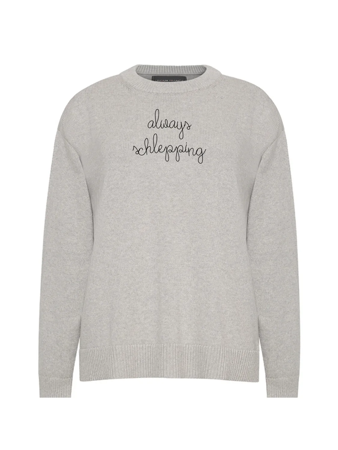 "always schlepping" Maxine Sweater sold by Lingua Franca NYC product image thumbnail 5